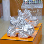 Damen Chunky Sneakers mit glitzernden Akzenten und stylischem Design