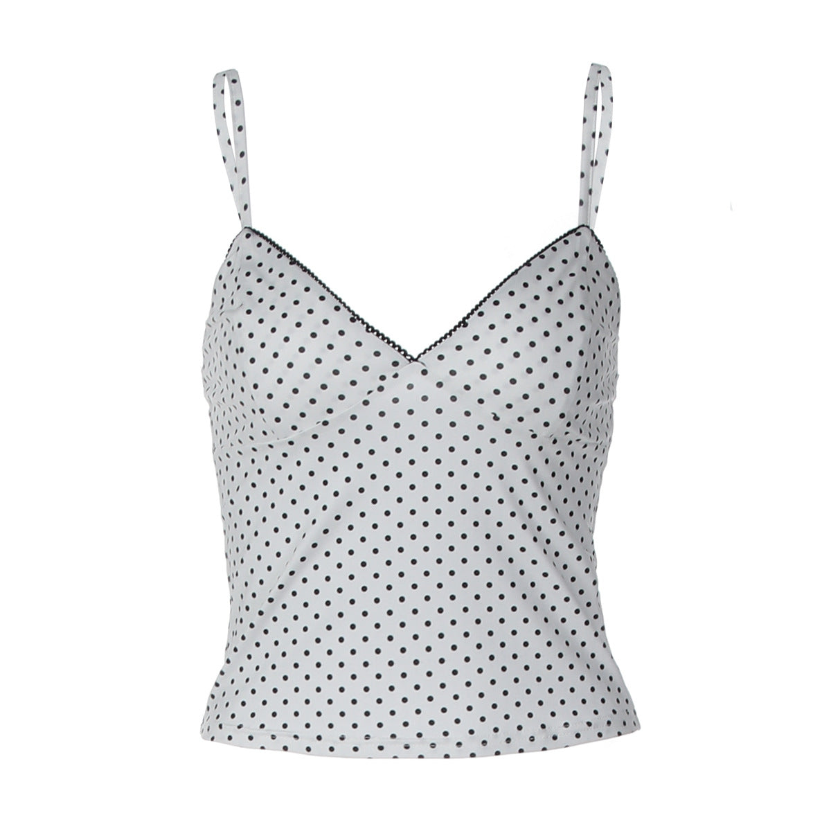 Damen Charmantes Spaghetti-Top mit Punkten R&B