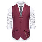 Herren elegante Anzugweste mit praktischen Taschen und modischen Akzenten R&B