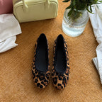 Damen Ballerinas im modernen Tierfell-Look mit elegantem Riemchen R&B
