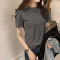 Damen Baumwoll T-Shirt mit modernem Rundhalsausschnitt und bequemen Schnitt