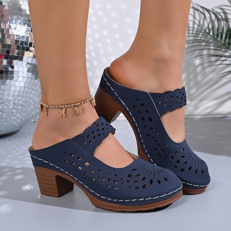 Damen Offene Mules mit filigranem Schleifenakzent R&B
