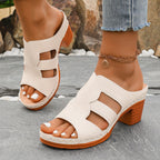 Damen Plattform-Sandalen mit elegantem Schnitt und verzierten Riemen R&B