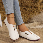 Damen elegante Mokassins mit modischem Schnürdetail R&B