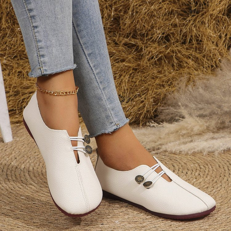Damen elegante Mokassins mit modischem Schnürdetail R&B