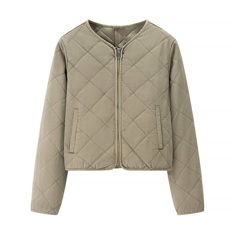 Damen gesteppte Übergangsjacke mit praktischem Reißverschluss und eleganten Taschen R&B