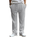 Herren nan locker geschnittene Plissee-Hose mit Tunnelzug und weitem Bein R&B