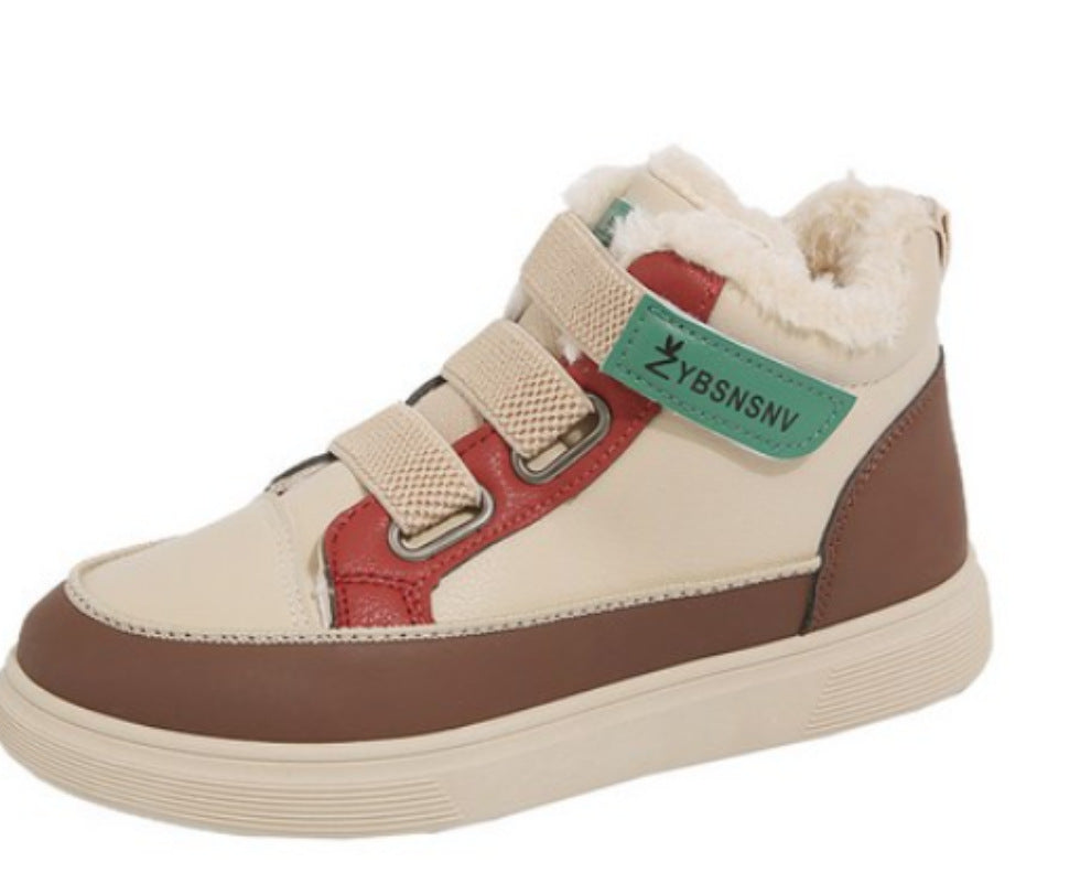 Damen Sportliche Warmgefütterte Sneaker mit praktischem Klettverschluss und robustem Sohlenprofil R&B