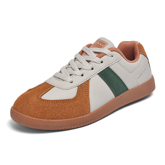 Unisex nan urbaner Tennis-Sneaker mit Veloursleder-Overlays gepolstertem Fersenkragen und vulkanisierter Gummisohle R&B