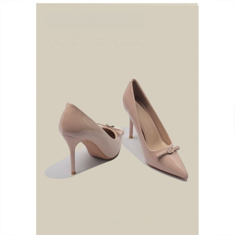 Damen elegante High Heel Pumps mit zartem Schleifendetail R&B