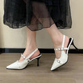 Damen eleganter Slingback-Pumps mit modischen Stilelementen R&B