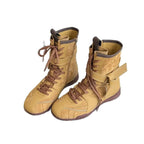 Damen modische Schnürstiefel mit praktischem Reißverschluss und robustem Sohlenprofil R&B