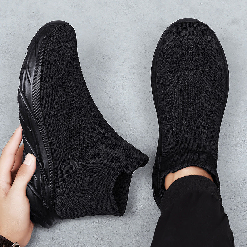 Damen Sportliche Strick-Sneaker mit elastischem Obermaterial und atmungsaktiver Sohle