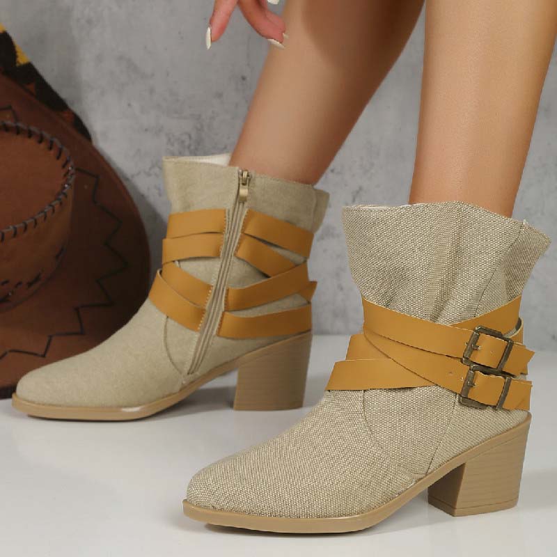 Vintage Dicke Absatzstiefel R&B