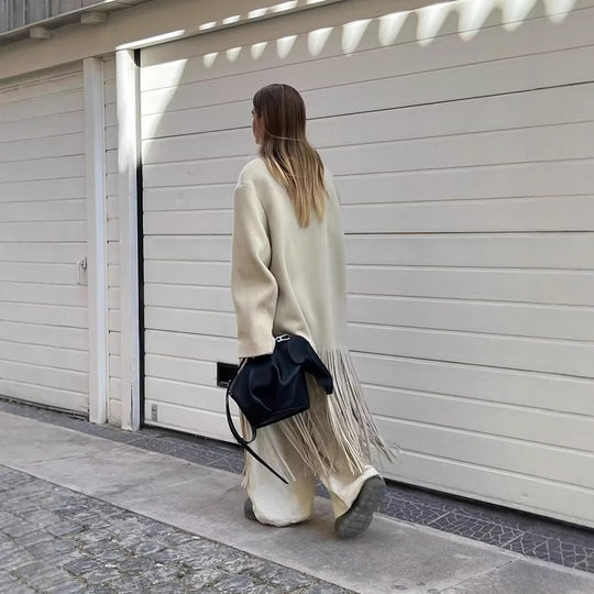 Damen Fransen-Blazer mit eleganter Passform und modernem Design R&B
