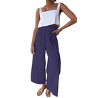 Damen Weite Palazzo-Hose mit elastischem Bund und fließendem Schnitt R&B