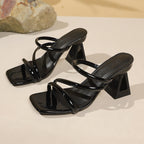 Damen Elegante und modische High-Heel Sandalen mit geometrischem Absatz