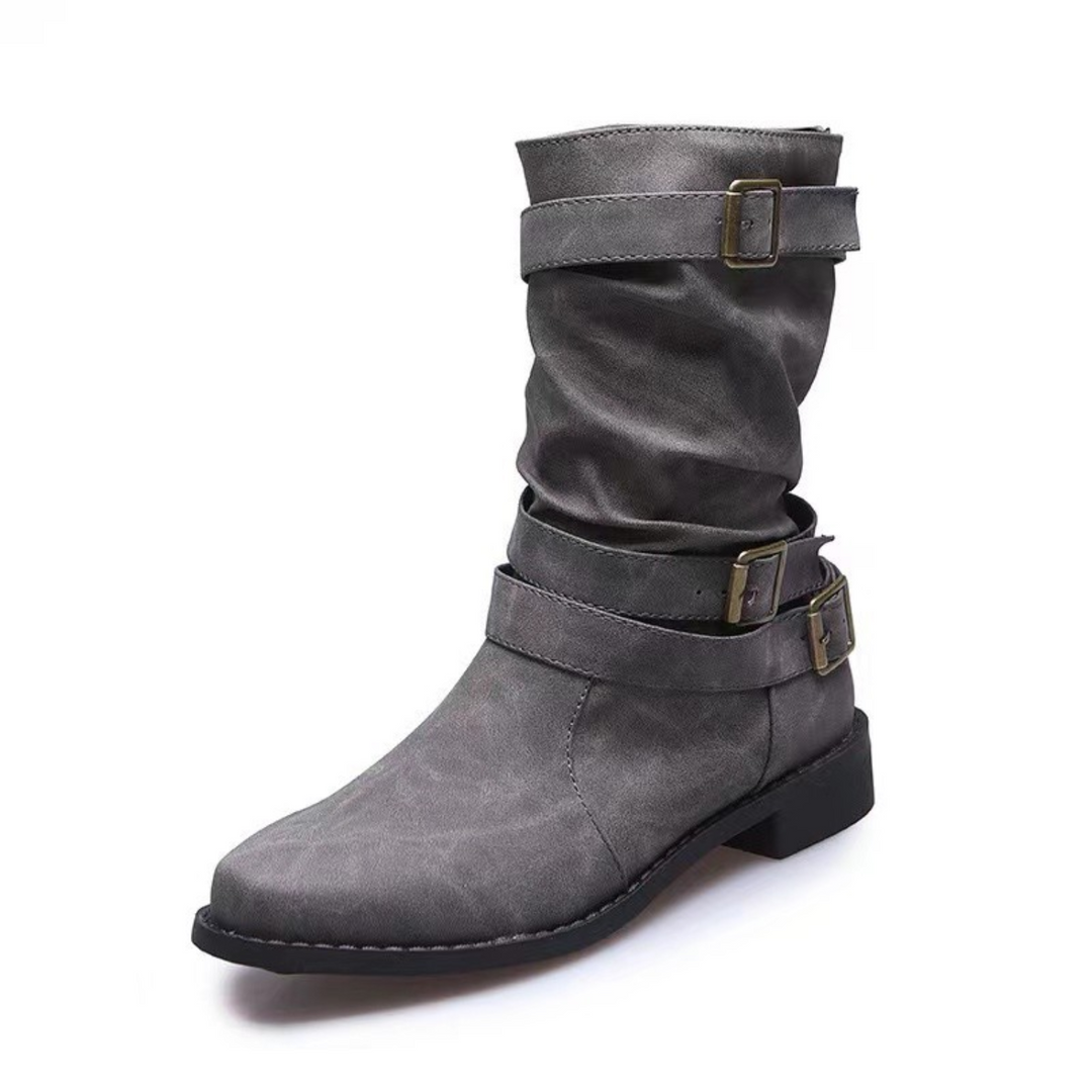 R&B | Stiefeletten mit Schnallenriemen Mehrere Riemen