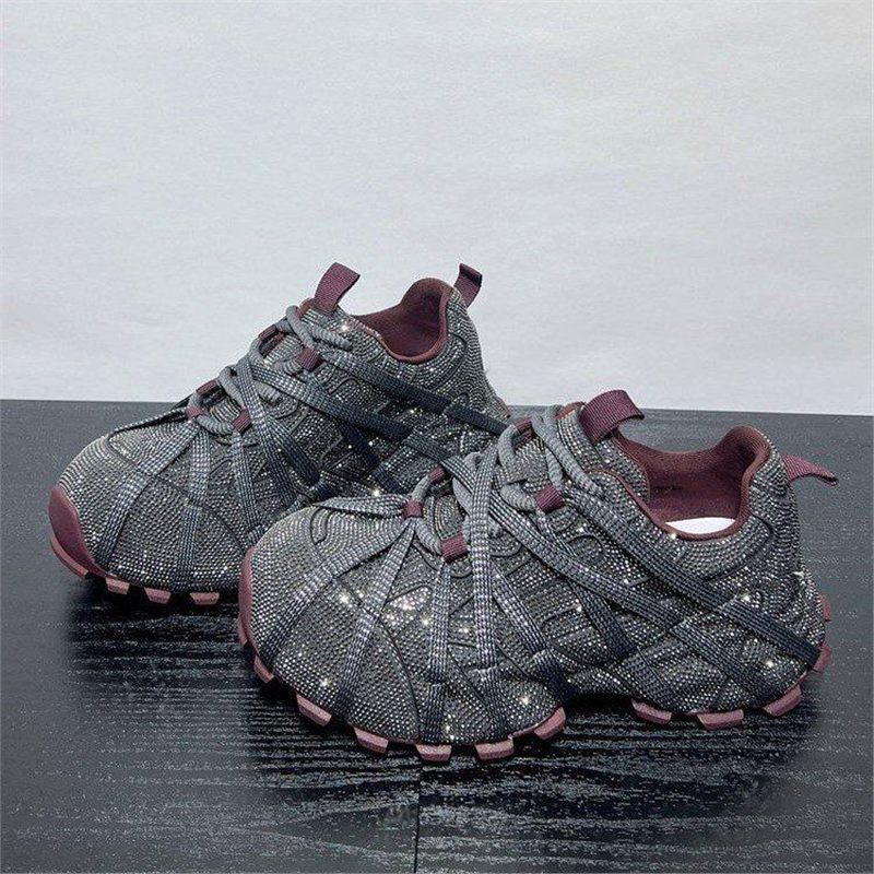 Damen modische Sneaker mit elegantem Strassdesign R&B