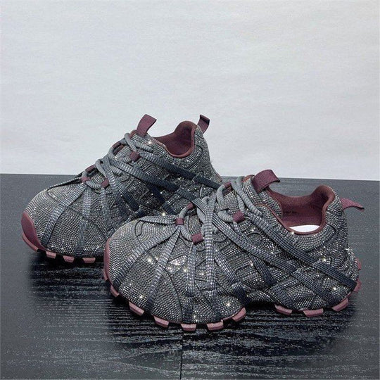 Damen modische Sneaker mit elegantem Strassdesign R&B