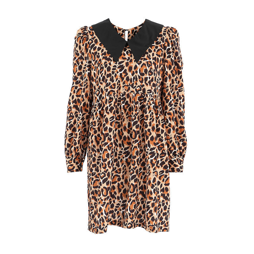 Damen Leichtes Tiermuster Kleid R&B