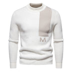 Herren Hochwertiger Strickpullover mit modernem Stehkragen und strukturiertem Design