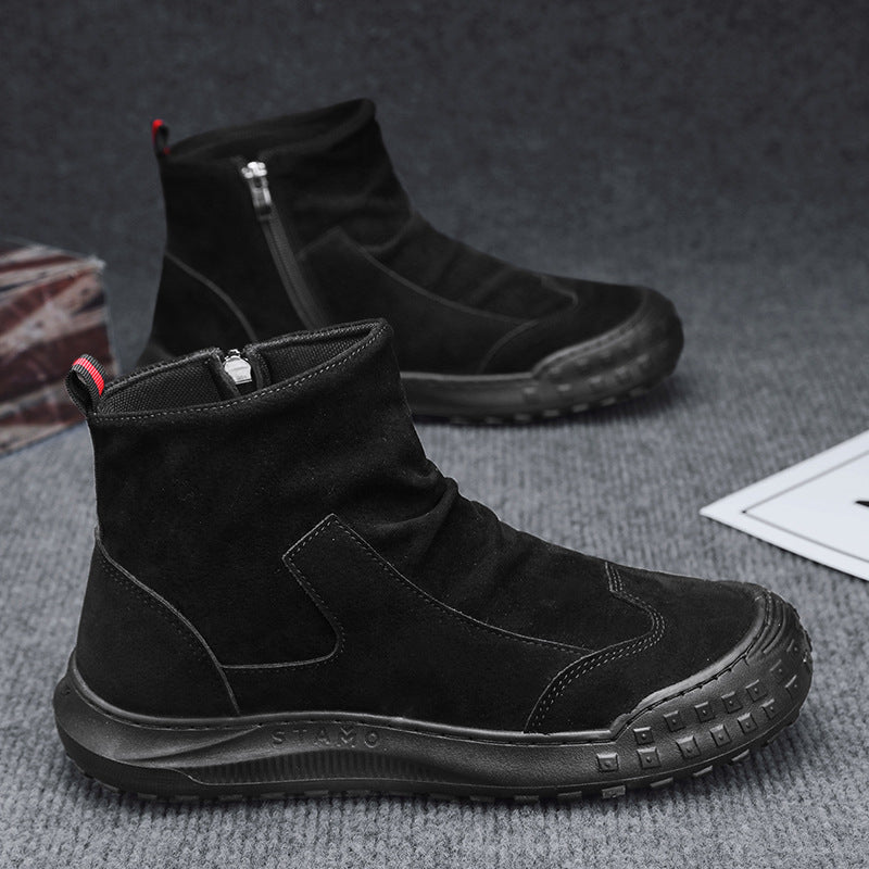 Damen Modische Ankle Boots mit elastischem Schaft und robustem Profilsohle R&B