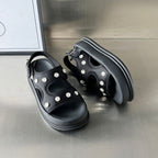 Damen modische Sandalen mit luxuriösen Verzierungen R&B