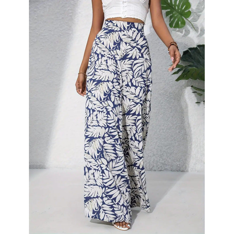 Damen Weit geschnittene Sommerhose mit floralem Muster R&B