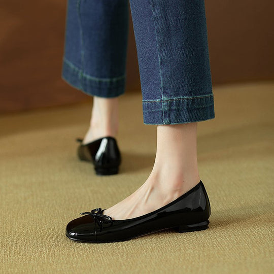Damen Ballerinas mit elegantem Schleifen-Detail und widerstandsfähiger Sohle R&B