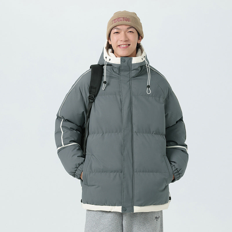 Herren modische Kapuzenjacke mit hochwertiger Füllung und funktionalen Taschen R&B
