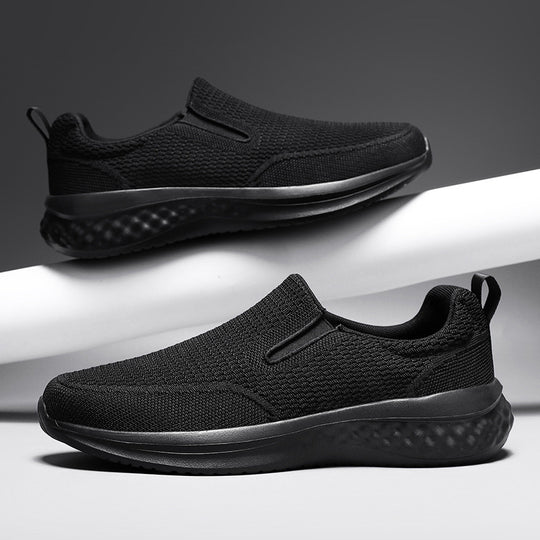 Unisex nan nahtloser Schlupfsneaker mit viskoelastischem Fußbett, flexibler Dämpfungssohle und atmungsaktivem Strickoberteil R&B