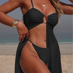 Damen Bikiniset mit verstellbaren Trägern und elegantem Wickelrock R&B
