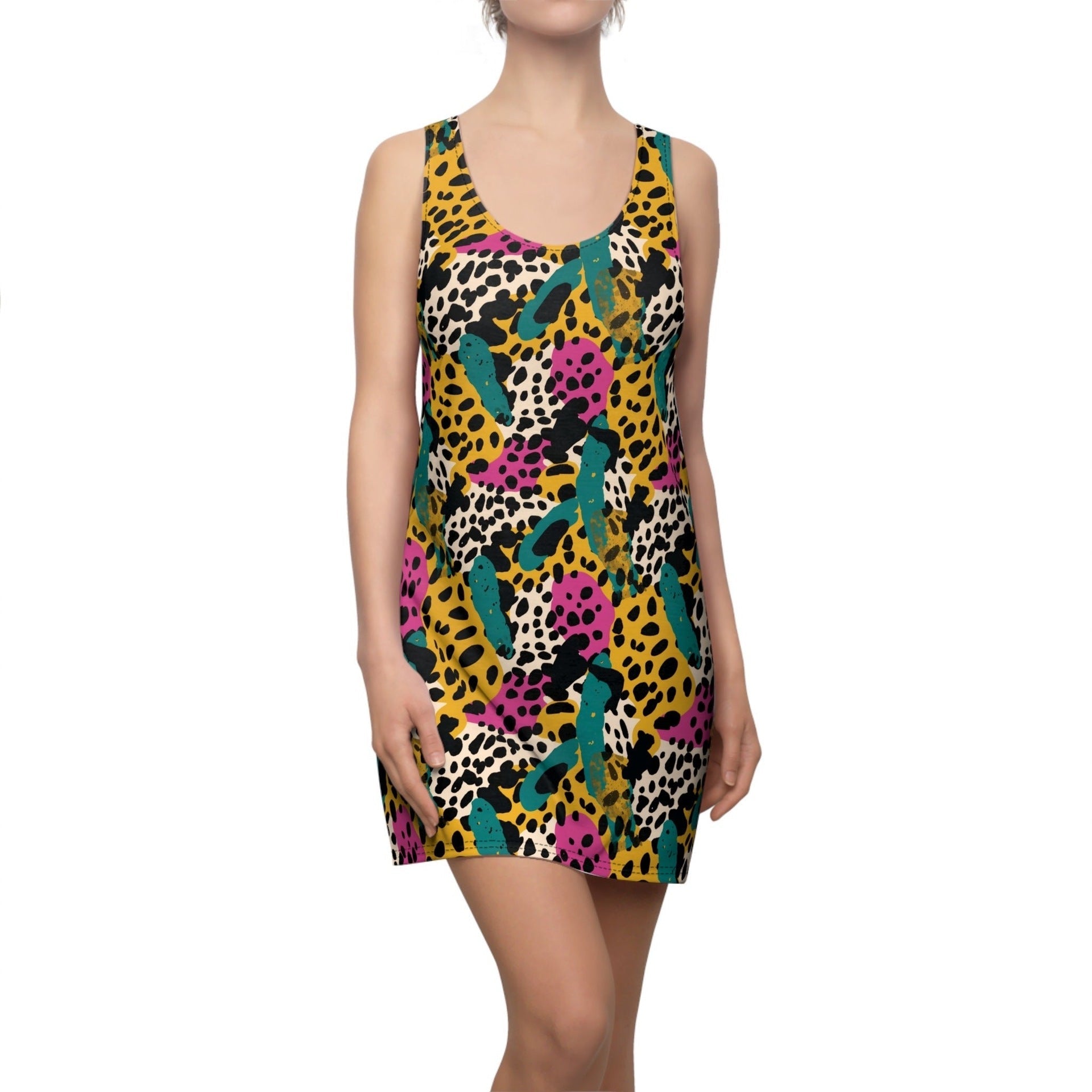 Damen Sommerkleid im kunterbunten Korallenmuster R&B