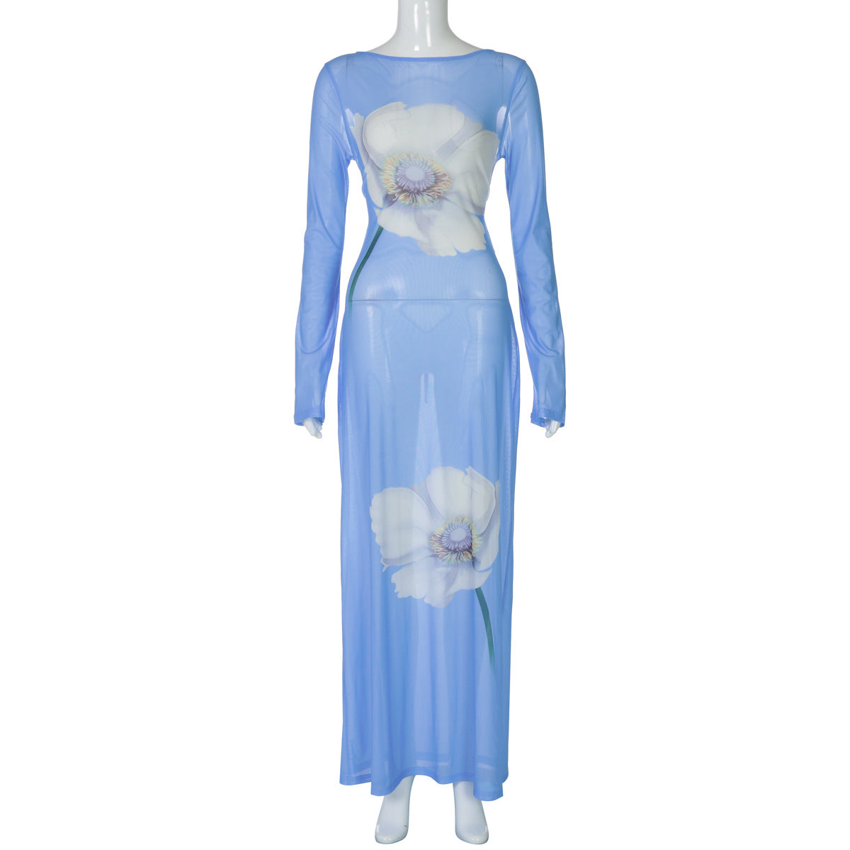 Damen Maxikleid mit floralen Mustern R&B