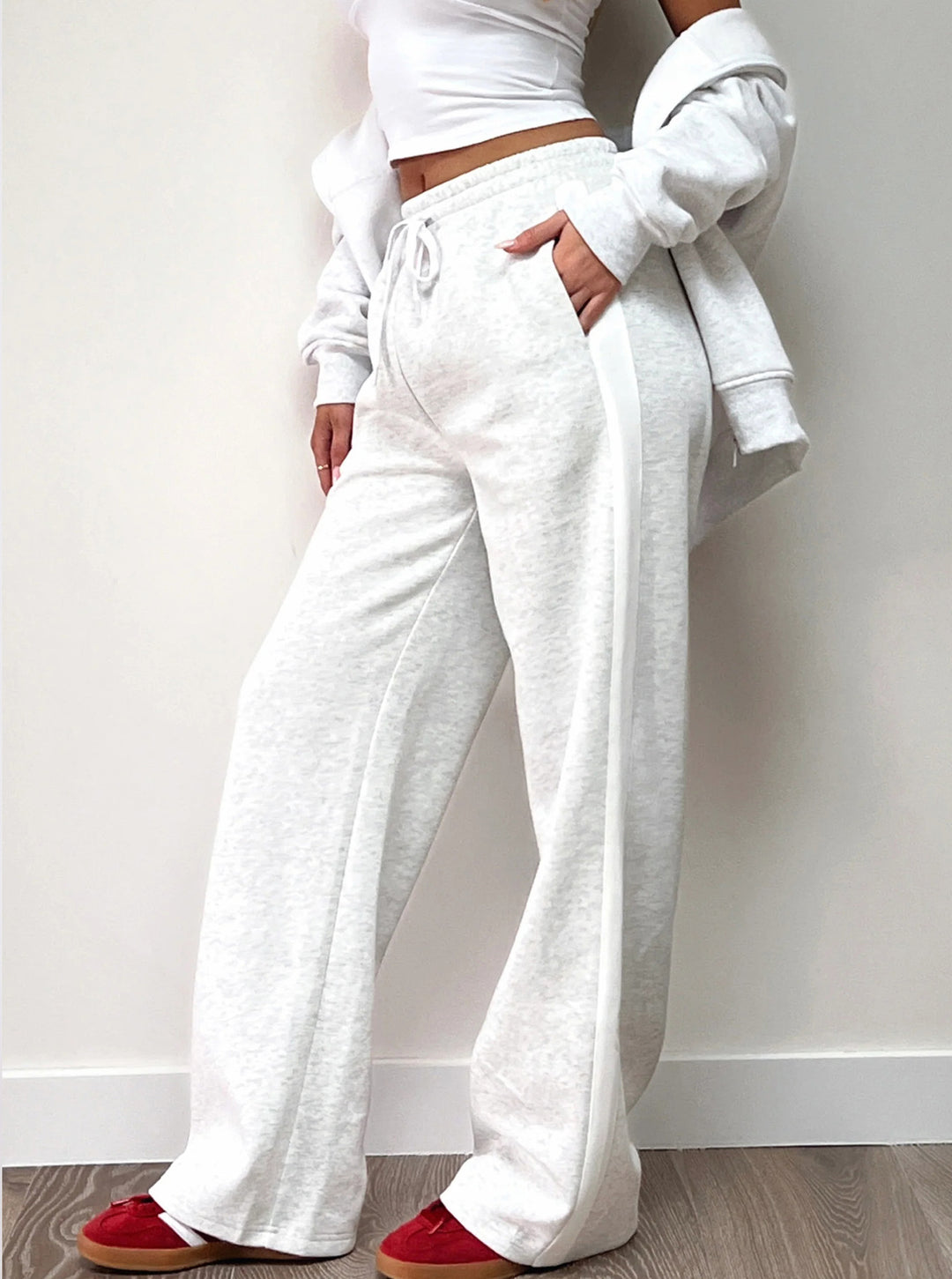 Damen Lässige Freizeithose mit seitlichen Streifen R&B