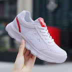 Damen nan leichte Netz-Sneaker mit belüftetem Obermaterial und stoßdämpfender Wellenlaufsohle R&B