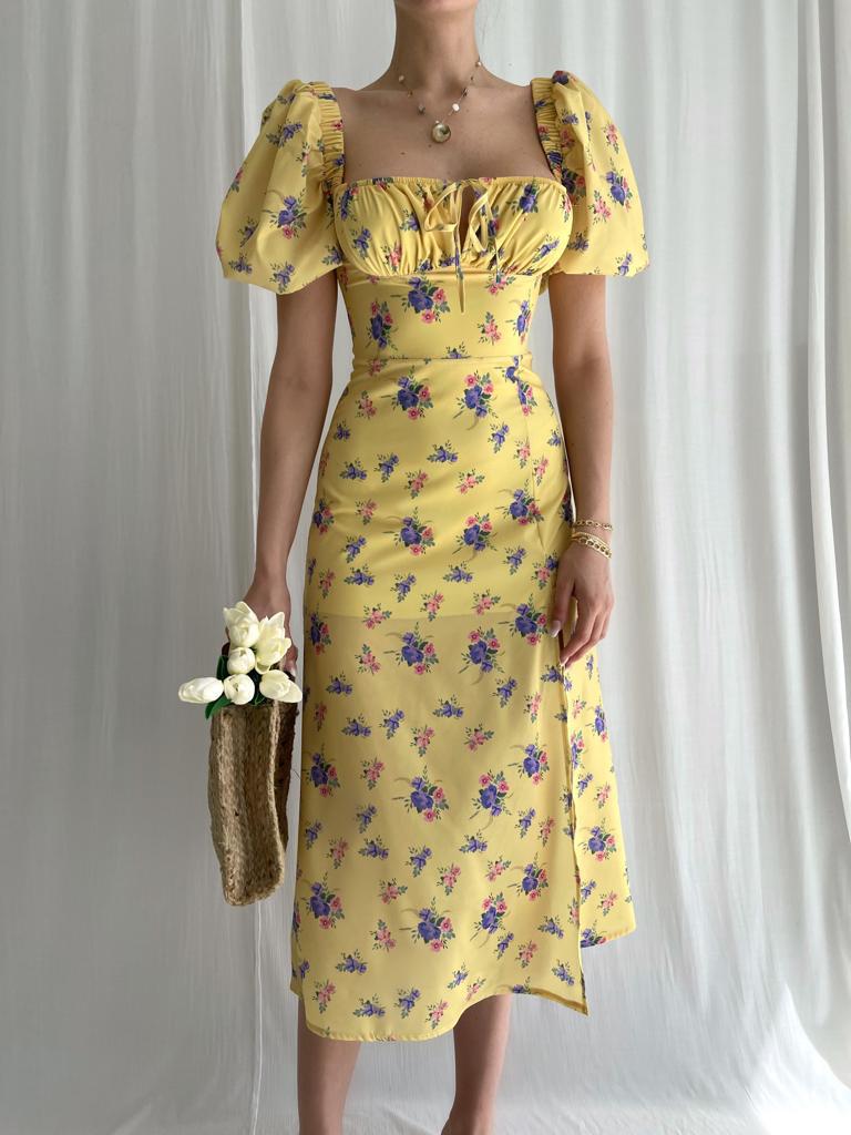 Damen Elegantes und verspieltes Blumenkleid R&B
