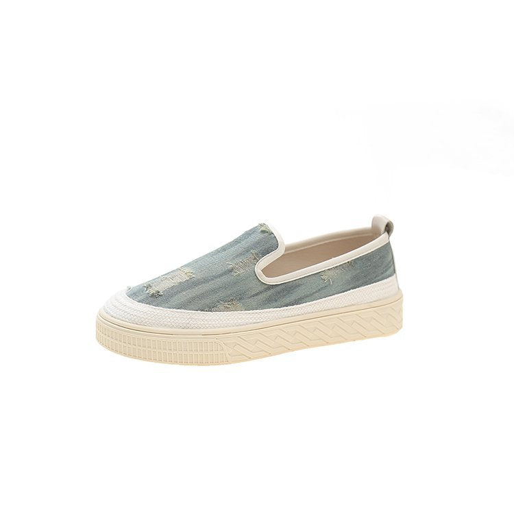 Damen Slip-On Sneaker mit lässigem Denim-Design und elastischem Einstieg R&B