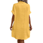 Damen Hemdkleid mit Knopfleiste und praktischen Taschen R&B