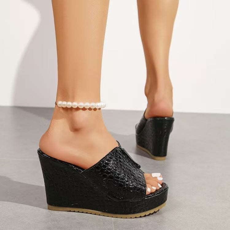 Damen Wedge-Pantoletten mit geflochtenem Obermaterial R&B