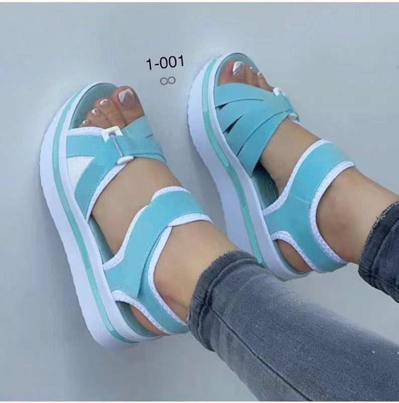 Damen Komfortable Riemchen-Sandalen mit dämpfendem Fußbett und elastischen Trägern R&B