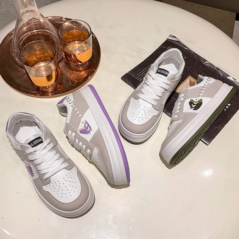 Damen Mode Sneakers mit stylischem Blätter-Design und komfortabler Sohle R&B