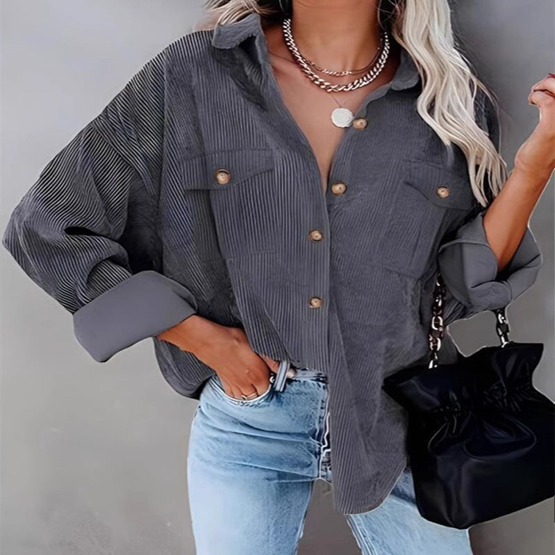 Damen Utility-Jacke mit detailreicher Knopf- und Taschenverarbeitung R&B