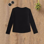 Damen Lässiges Langarmshirt mit elegantem Schnitt und komfortablem Stoff R&B
