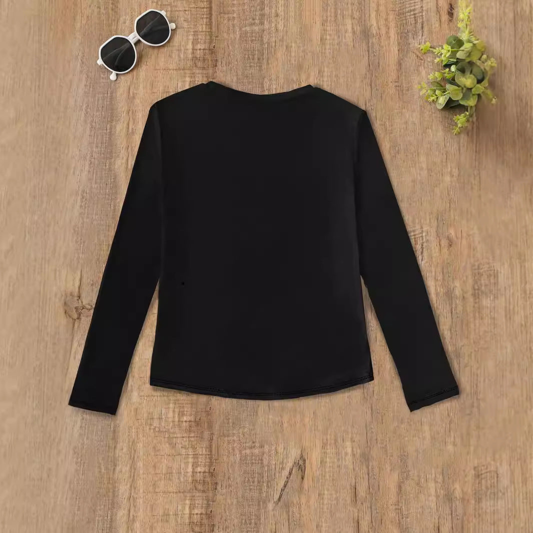 Damen Lässiges Langarmshirt mit elegantem Schnitt und komfortablem Stoff R&B