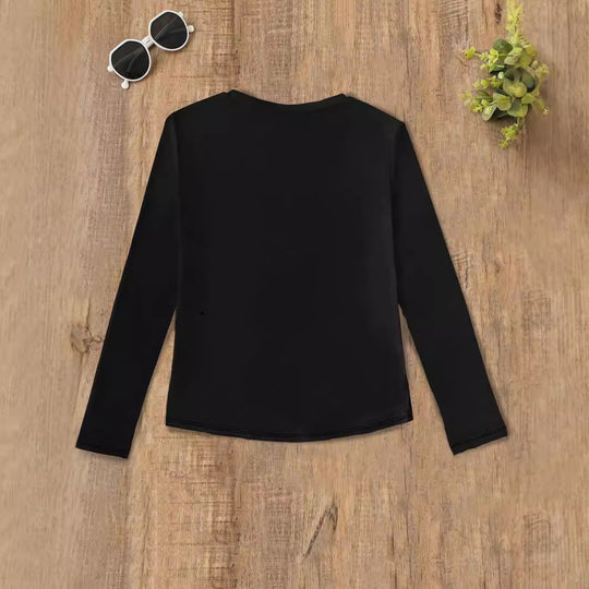 Damen Lässiges Langarmshirt mit elegantem Schnitt und komfortablem Stoff R&B