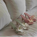 Damen Sandalen mit floralen Akzenten und elegantem Design R&B