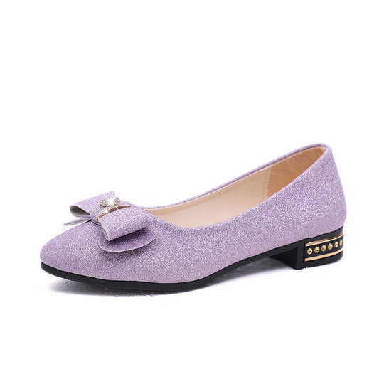 Damen Ballerinas mit elegantem Schleifendetail und modischem Absatz R&B