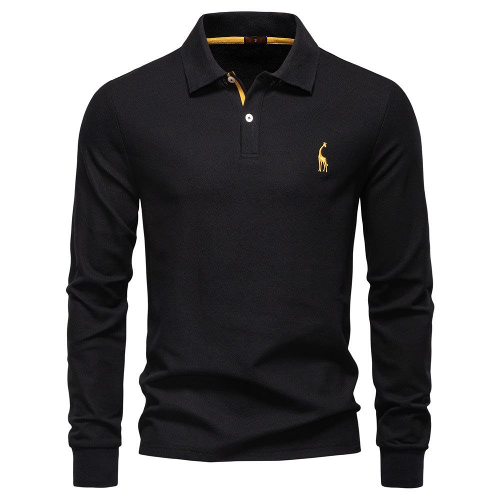Herren Poloshirt mit klassischer Passform und kontrastierendem Kragen R&B